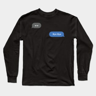 Korean Slang Chat Word ㅂㅂ Meanings - Bye Bye Long Sleeve T-Shirt